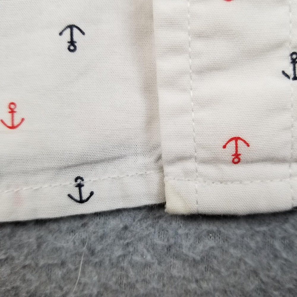 Goodthreads Button Up Shirt Mens XL Anchor Print Sheer Short Sleeves Nautical - Picture 14 of 16